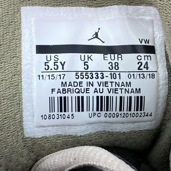 Nike Air Jordan Flight Club 91 GS Sneakers Shoes Size 5.5 Y 555333-101 - Picture 9 of 10